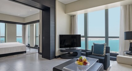 Sofitel Abu Dhabi Corniche Room Type - PRESTIGE SUITE, Club Millsime Access, 1 King bed, Separate Living room, Sea or City view Sofitel Abu Dhabi Corniche Room Type - PRESTIGE SUITE, Club Millsime Access, 1 King bed, Separate Living room, Sea or City view