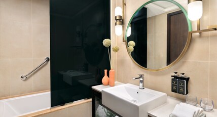 Hotel Indigo JABAL AKHDAR RESORT & SPA Room Type - 2 Bedroom Suite Canyon View Terrace Fireplace Hotel Indigo JABAL AKHDAR RESORT & SPA Room Type - 2 Bedroom Suite Canyon View Terrace Fireplace