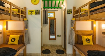 The Hosteller Mussoorie By the Streamside, Kempty Room Type - Bed in 8 Bed Mixed Dormitory with Balcony and Mountain View