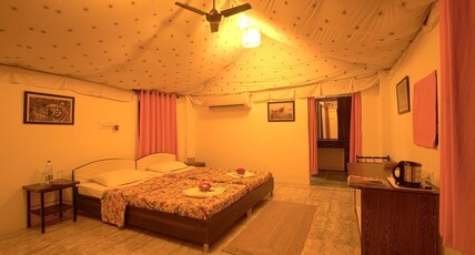 Camp Serai Tiger | Rooms & Caretaker Room Type - Luxury Ac Tents With Private Sit-out
