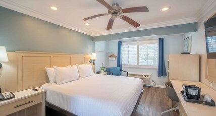Ramada Limited Redondo Beach Room Type - 1 King Bed, Mobility Hearing Accessible Room, Roll-In Shower, Non-Smoking