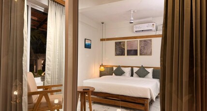 Bhoomi by Ostello Room Type - Room 103: Deluxe King Room with Garden View.