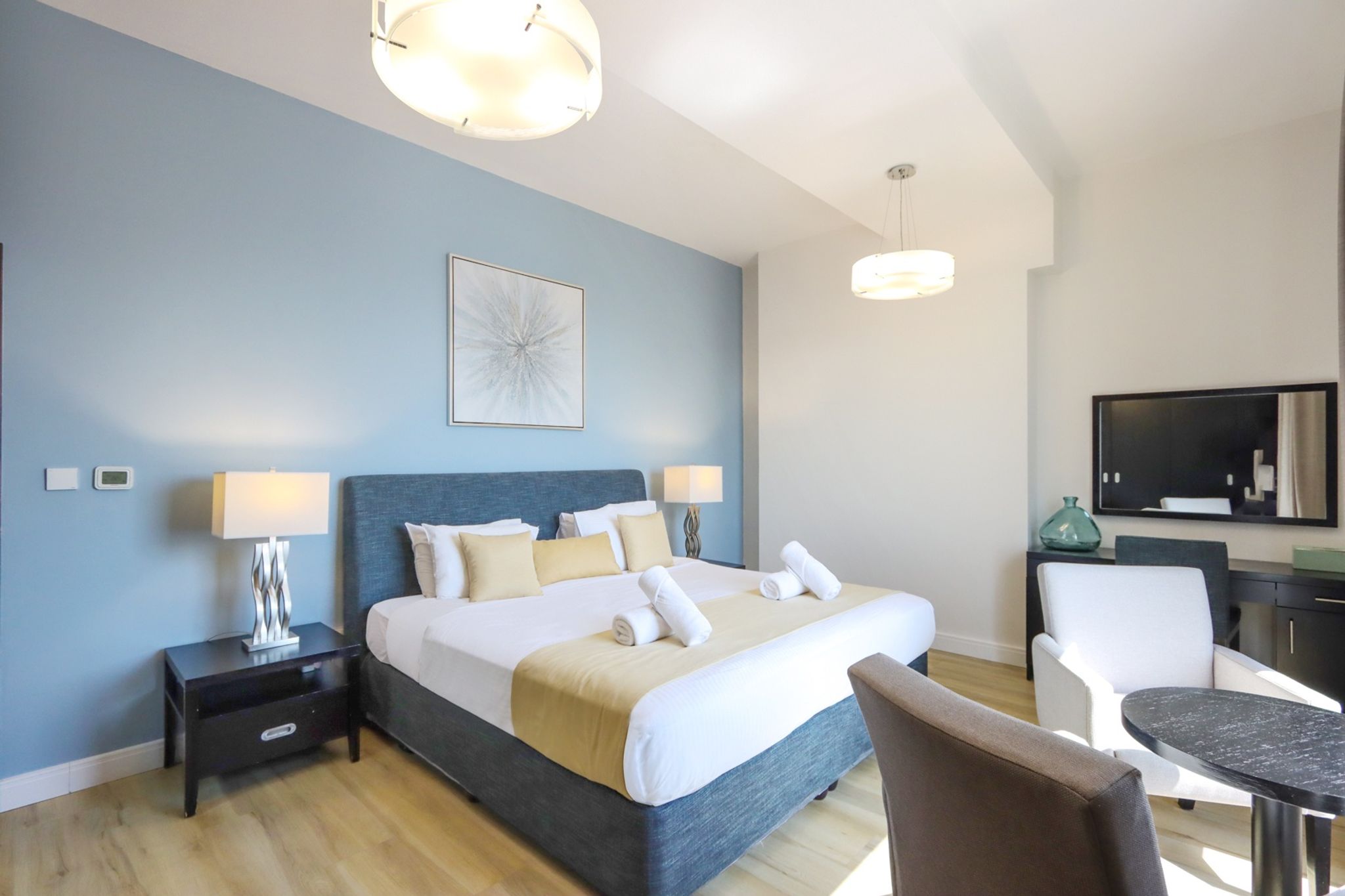 ELIVAAS Curated Modern 2BR in Shams | Marina Views & Near Beach - Tap to explore photos