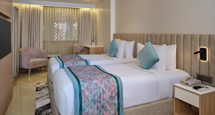 Regenta Anantam Resort at 52 Bigha parking khatu shyam ji Room Type - Deluxe Room with Twin Bed Enjoy Happy Hours with 1+1 offer Mocktail 5pm-7pm Regenta Anantam Resort at 52 Bigha parking khatu shyam ji Room Type - Deluxe Room with Twin Bed Enjoy Happy Hours with 1+1 offer Mocktail 5pm-7pm