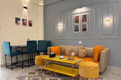 Beau Monde Symphony Artistic 3BHK with WiFi and Kitchen