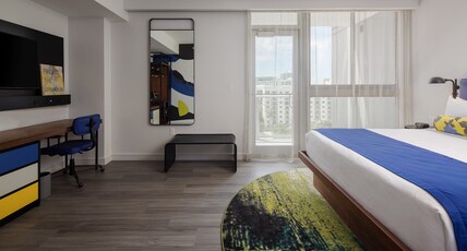 Hotel Indigo - Miami Brickell Room Type - 1 King Suite Mobility Accessible Roll In Shower Hotel Indigo - Miami Brickell Room Type - 1 King Suite Mobility Accessible Roll In Shower