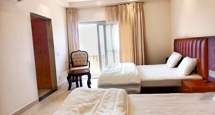 ISKCON Prayagraj Guest House Room Type - Deluxe Triple Bedded Room With Balcony ISKCON Prayagraj Guest House Room Type - Deluxe Triple Bedded Room With Balcony