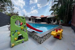 Red stone paradise bungalow with private pool