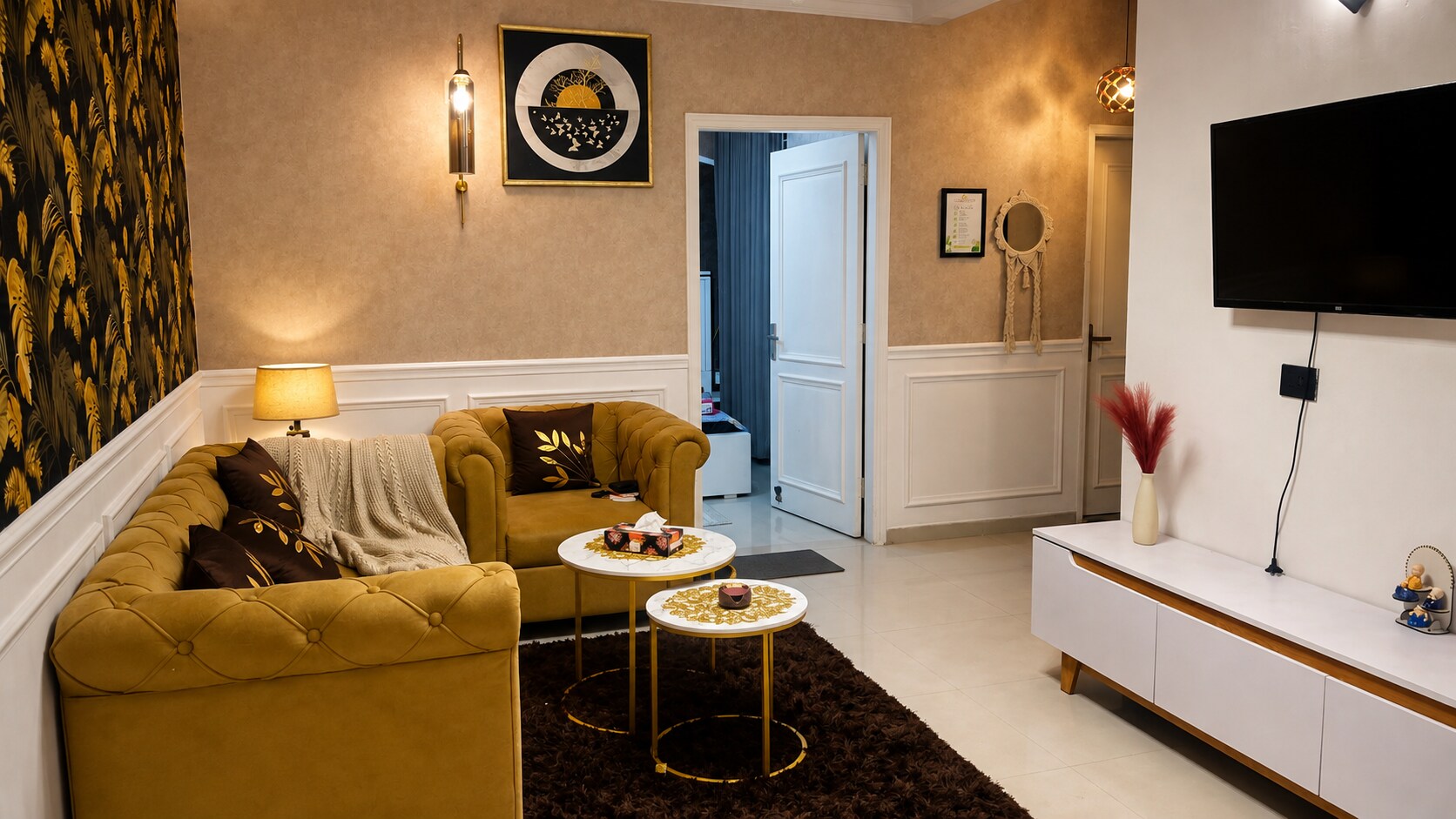 Cinema Experience Luxury 2BHK The Golden Haven - Tap to explore photos