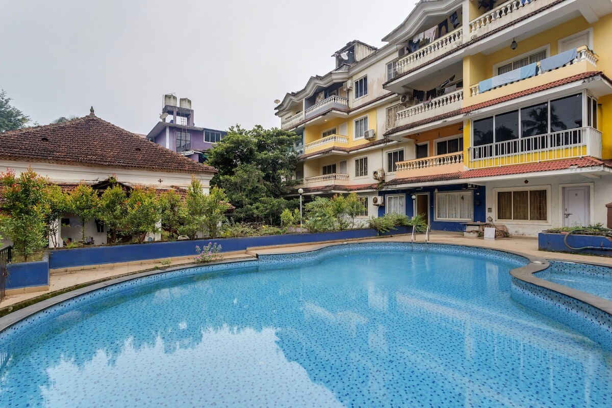 2BHK Pool View Apartment 5 mins to Anjuna Beach - Tap to explore photos