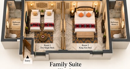 Laxmi Palace Heritage Boutique Hotel Room Type - FAMILY SUITE (Free Pick up on Arrival only from Train or Bus station - 08:00 am - 08:00 pm)
