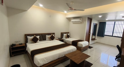 HOTEL SHREEJI INN Room Type - Super Deluxe with City view.