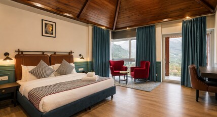 The Voyage Resort & Spa, Manali A Luxury Mountain Retreat Room Type - Mountain View Luxury room with Panoramic | Bathtub | Balcony The Voyage Resort & Spa, Manali A Luxury Mountain Retreat Room Type - Mountain View Luxury room with Panoramic | Bathtub | Balcony