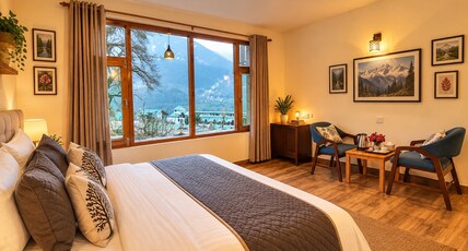 North Star Manali Room Type - Deluxe Room with Hill View King Bed North Star Manali Room Type - Deluxe Room with Hill View King Bed