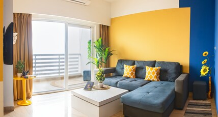 Artistic Haven by Brij Stays II 1BHK Apartments | Close to Temple Room Type - The Yoga Cafe - wellness stay