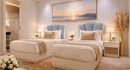 QUIVIRA HOTELS AND RESORTS( 50 meters from Meerut court) Room Type - Deluxe twin bed room