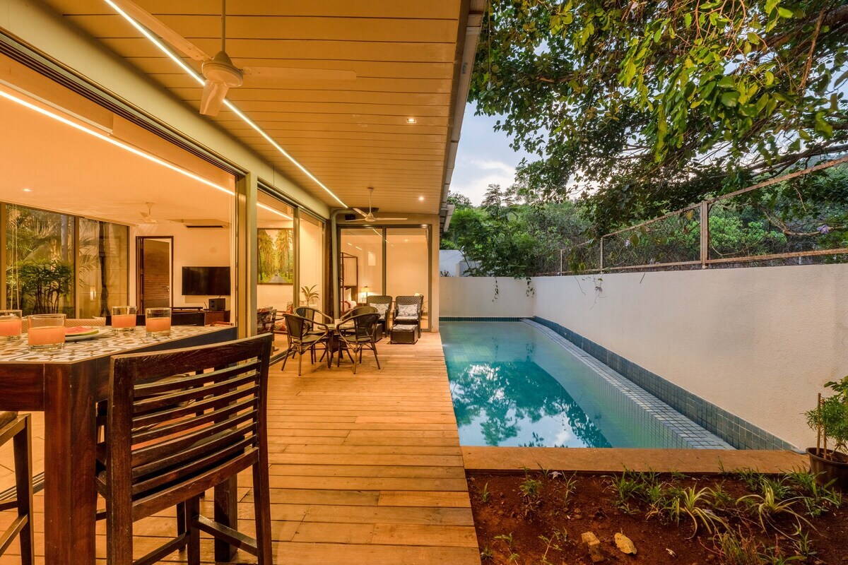 Hireavilla | Villa Aster - 3BHK with Private Pool in Parra - Tap to explore photos