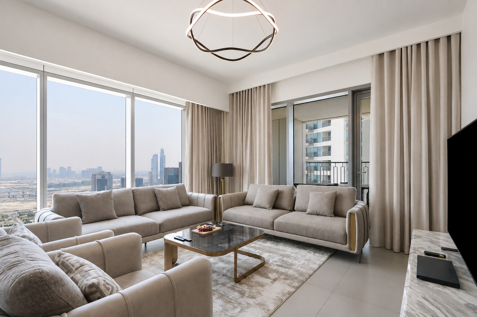 ELIVAAS Curated 3BR Suite next to Dubai Mall with Burj View - Tap to explore photos