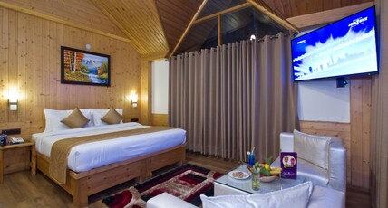 The WhiteStone Resort,Manali  (Centrally Heated Mountain view) Room Type - Luxury Cottage with Jacuzzi