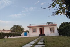 luxurious farmhouse 3bhk with big pool and garden