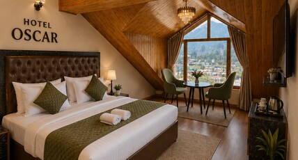 Hotel Oscar Manali Room Type - Attic Room with Mountain and Orchid view