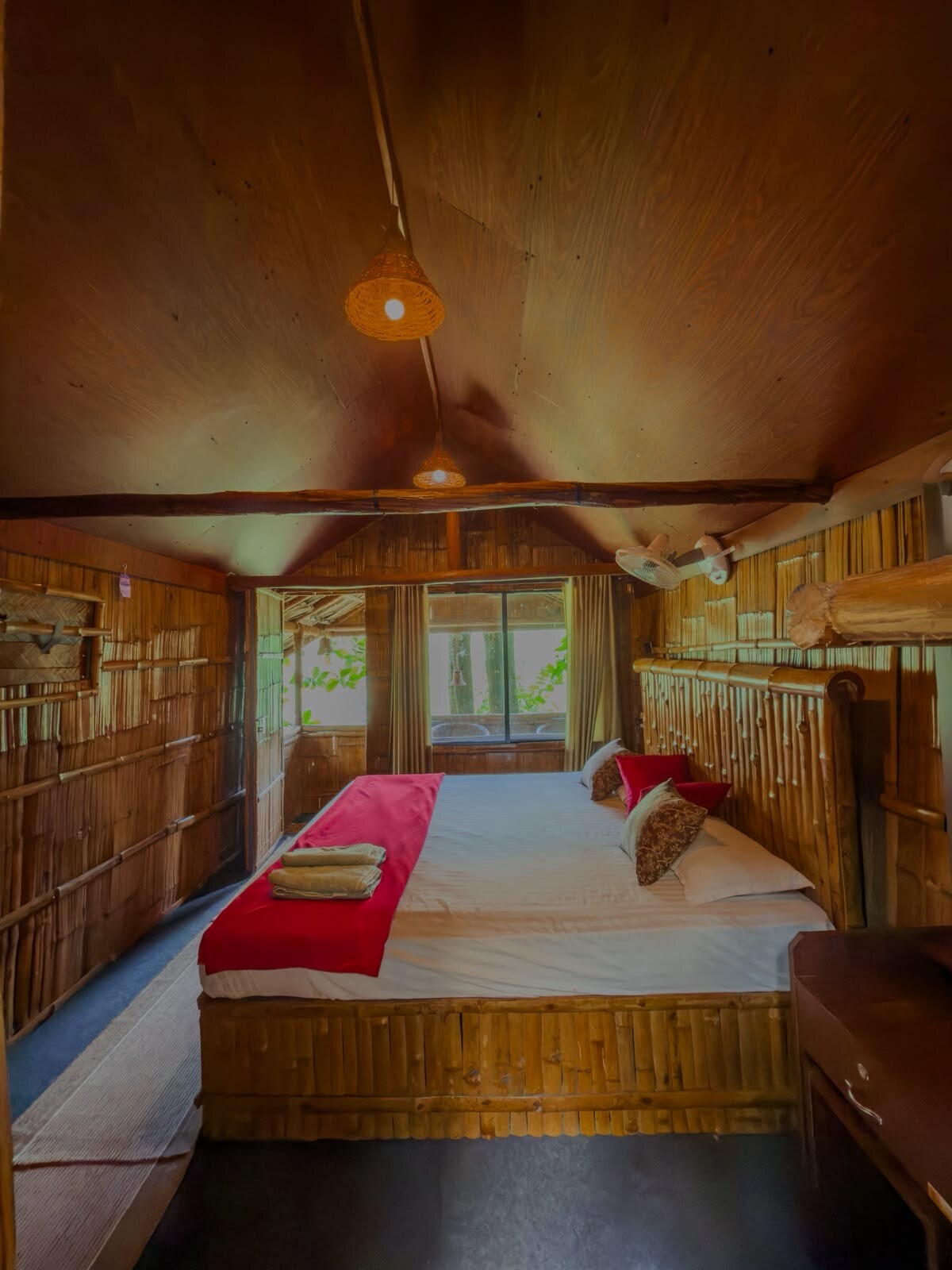 Fab Bamboo Hut with Open Shower - Tap to explore photos