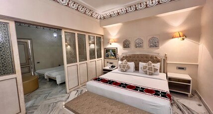 Laxmi Palace Heritage Boutique Hotel Room Type - FAMILY SUITE (Free Pick up on Arrival only from Train or Bus station - 08:00 am - 08:00 pm)