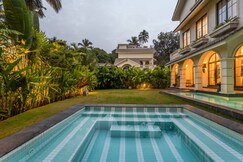 Address of 3BHK Villa with private pool, garden, and jacuzzi. Chef available.