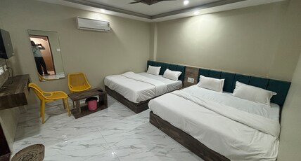 Hotel Nand Baba Room Type - AC Family Room (2 Double bed in one Room)