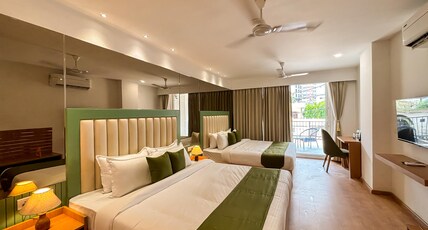 Hotel Oak Leaf Rishikesh Room Type - Family Room || 2 Double Bed ||