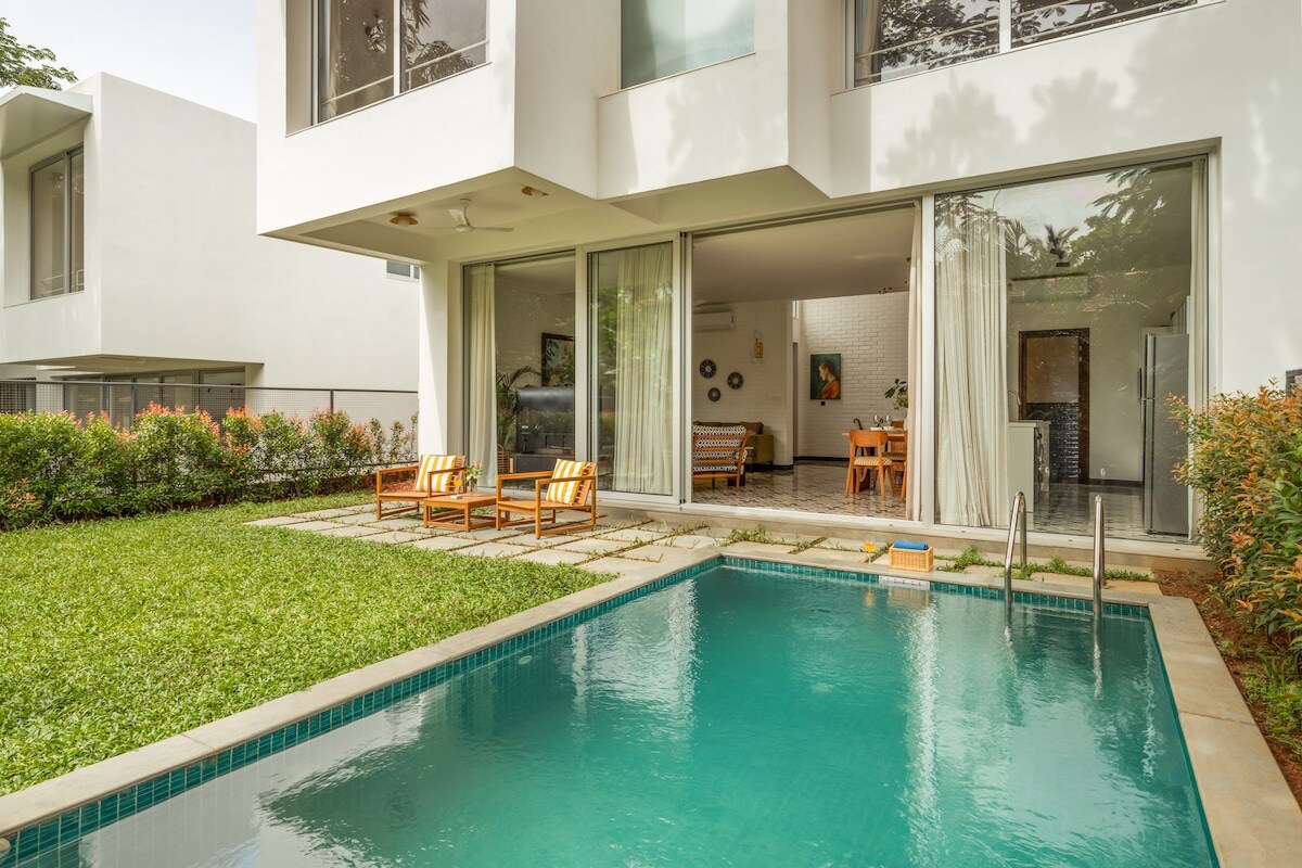 La Agueda by The Blue Kite-2BHK Pvt Pool Villa with Housekeping,5 min to Burger Factory Nerul(02) - Tap to explore photos