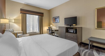 Best Western Plus University Inn Room Type - Accessible - 1 King, Mobility Accessible, Communication Assistance, Walk In Shower, Non-Smoking, Ful Best Western Plus University Inn Room Type - Accessible - 1 King, Mobility Accessible, Communication Assistance, Walk In Shower, Non-Smoking, Ful