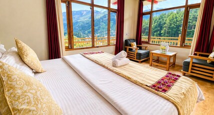 Spring House Manali | Rooms with Wi-Fi Room Type - Deluxe Room Hills and Mountain View