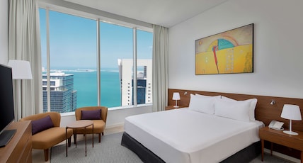 Aleph Doha Residences, Curio Collection by Hilton Room Type - TWOBED WD STAFF RM SEA VW