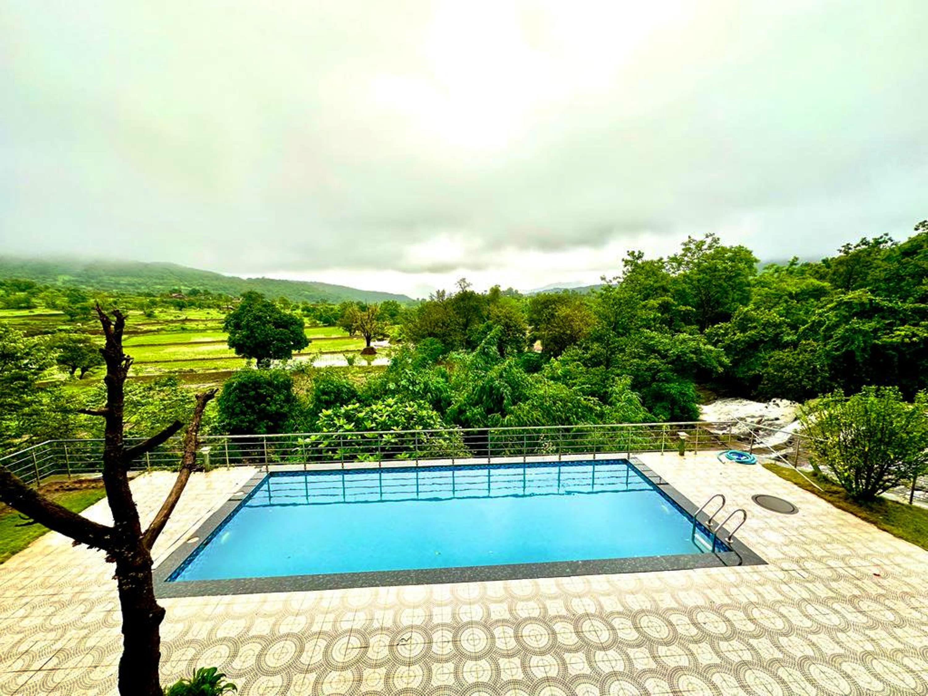 WaterFall Touch 4 BHK AC Bungalow With Private Swimming Pool - Tap to explore photos