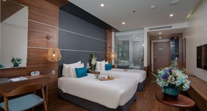 HAIAN Beach Hotel and Spa Room Type - Superior Twin Room with City View HAIAN Beach Hotel and Spa Room Type - Superior Twin Room with City View