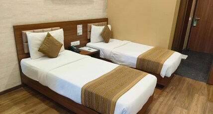 Le ROi, Digha@ Digha Railway Station Room Type - Deluxe Twin Bed Room with Jagannath Temple View from Balcony