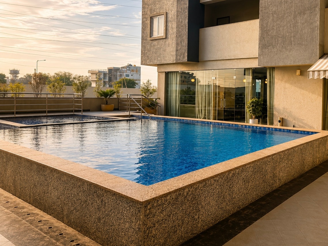 Modern Cozy Studio in Jaipur with Pool - Studio101 - Tap to explore photos