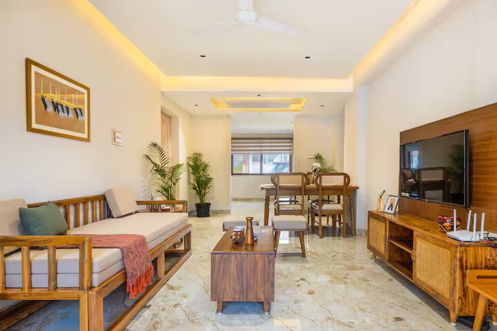 Keshava Praksa By Hireavilla - Chic 2BHK in Candolim 5 Min to Beach w Pool & Gym - Tap to explore photos