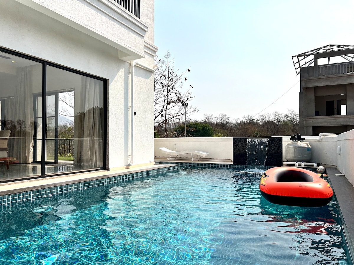 Riverfront 4BHK Pvt Pool terrace Karjat - Tap to explore photos