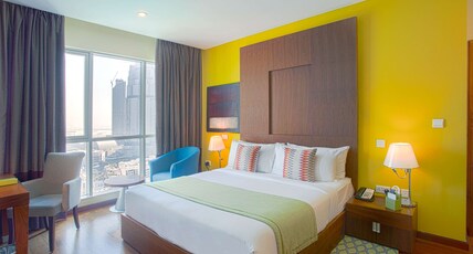 Ramada Downtown Dubai Room Type - 1 Bedroom, King, Burj Khalifa Fountain View, Non-Smoking Ramada Downtown Dubai Room Type - 1 Bedroom, King, Burj Khalifa Fountain View, Non-Smoking