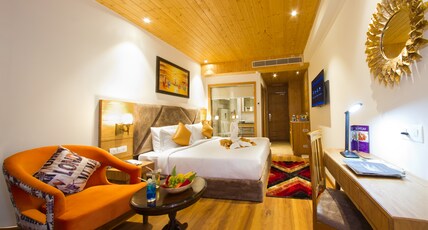 The WhiteStone Resort,Manali  (Centrally Heated Mountain view) Room Type - Glacier Room with Balcony