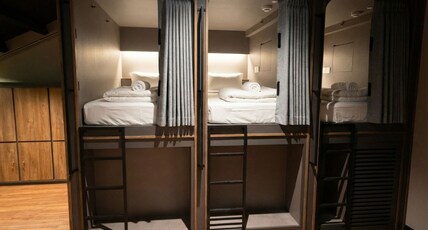 Straits Heritage Hostel Room Type - Private room for 5 Pax -  1 Queen Bottom Bed + 3 Single Top Bed