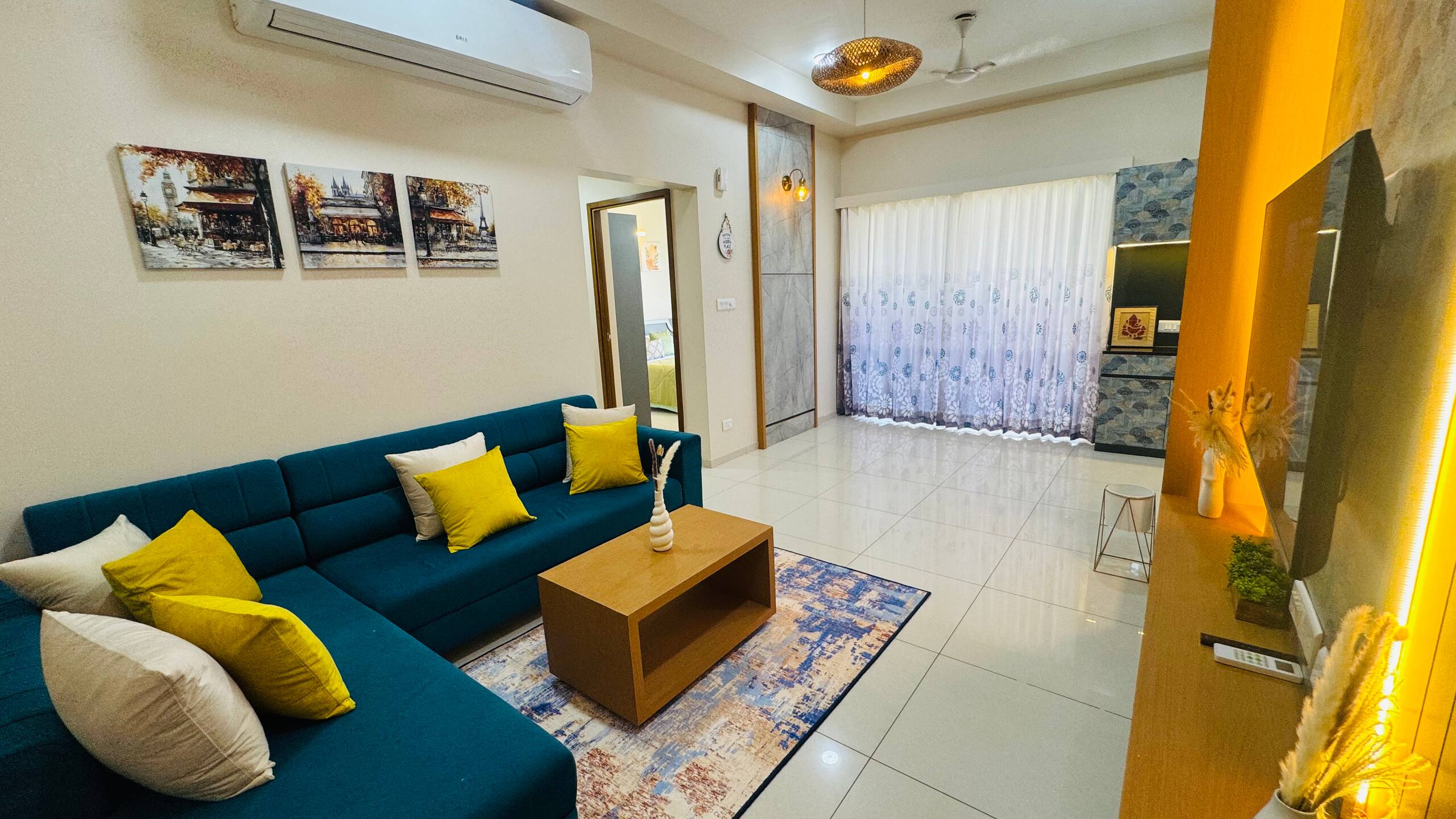 The Teal Suite Vibrant 2BHK High Rise GIFT City - Tap to explore photos