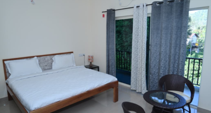 Bougain Villa @ Mekeri Room Type - Double Luxury Balcony Plantation View | AC Room