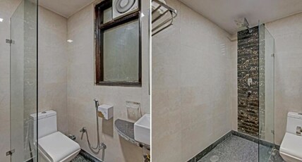 Hotel Le grand Roof Top restaurant -Walk -in  from Rk Ashram  metro Station Room Type - Deluxe Double Studio With Smart TV