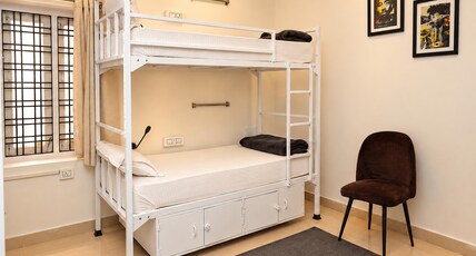 Zostel Hyderabad Room Type - 1 Bunk Bed | 4 Bed Mixed Dorm | Shared en-suite washroom