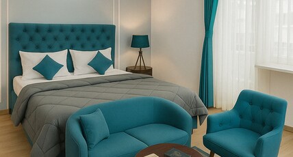 Skystay Lucknow | DLF MyPad Room Type - Bluestone Studio