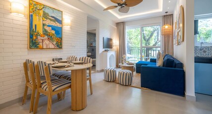 Cozy 2BR Candolim Escape | Pool, Gym & Hill Views | Hireavilla Room Type - Cozy 2BR Candolim Escape | Pool, Gym & Hill Views | Hireavilla