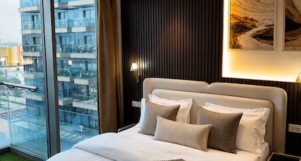 Rover Inn | Modern Apartments Near Golf Course Extension Road Room Type - High Floor Luxury 1BHK with Balcony, Infinity Pool, 6th floor Rover Inn | Modern Apartments Near Golf Course Extension Road Room Type - High Floor Luxury 1BHK with Balcony, Infinity Pool, 6th floor
